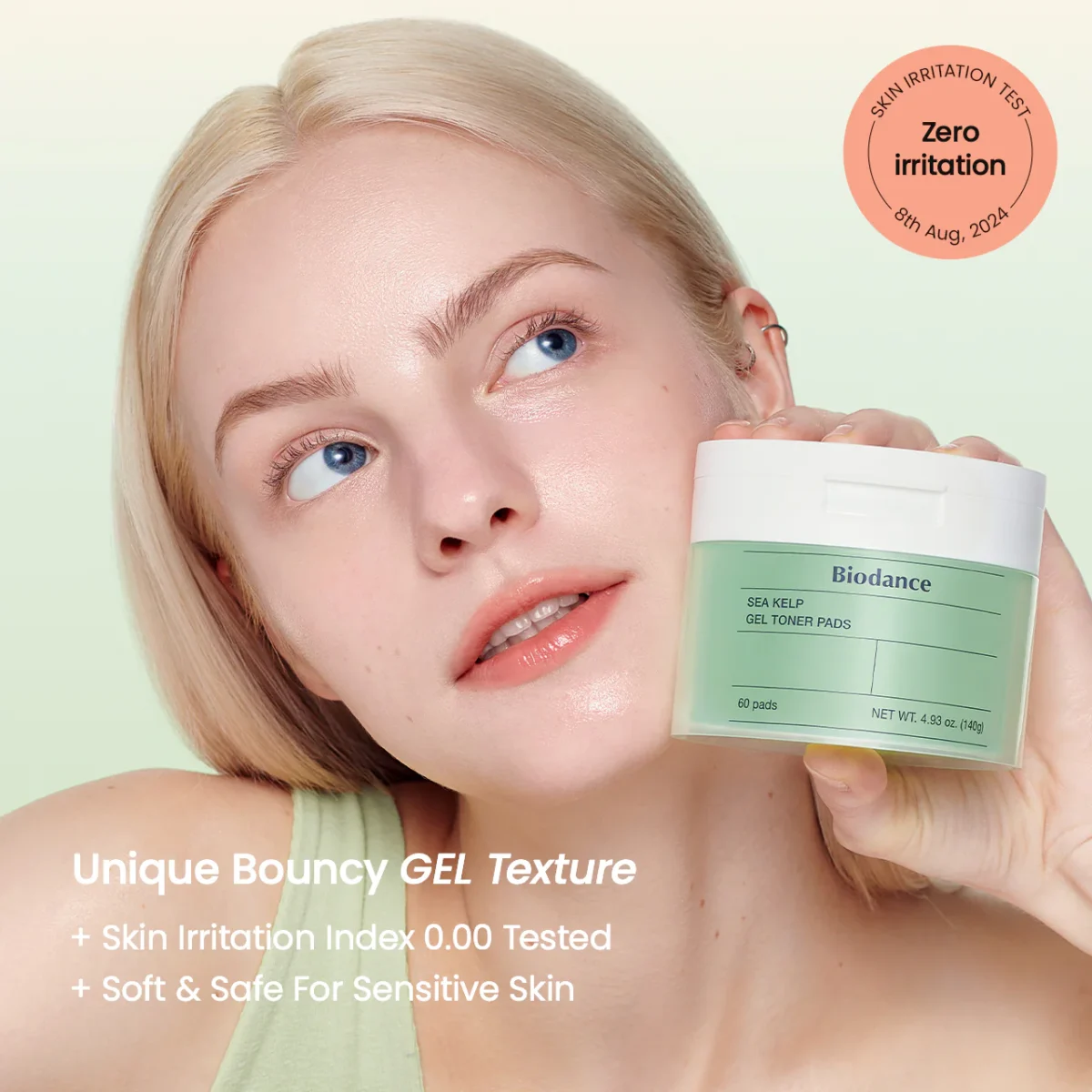 ژل تونر پد ضدجوش و کنترل چربی جلبک دریا بیودنس Biodance Sea Kelp Gel Toner Pads