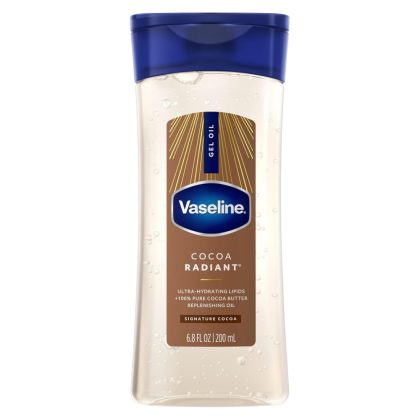 روغن بدن ژلی کاکائو وازلین آبرسان و درخشان کننده Vaseline Intensive Care Cocoa Radiant Body Gel Oil