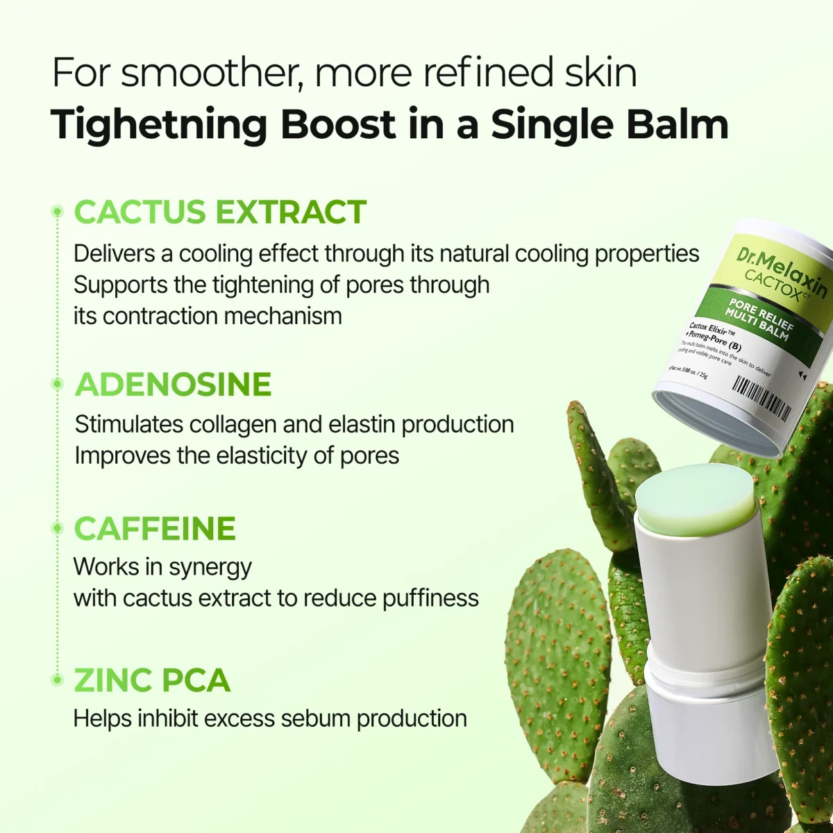ست بالم کلسیوم و کاکتوس دکتر ملاکسین رفع منافذ و جوانساز Dr.Melaxin Cactox & Collagen Multi Pore Firming Balm Duo - Image 11