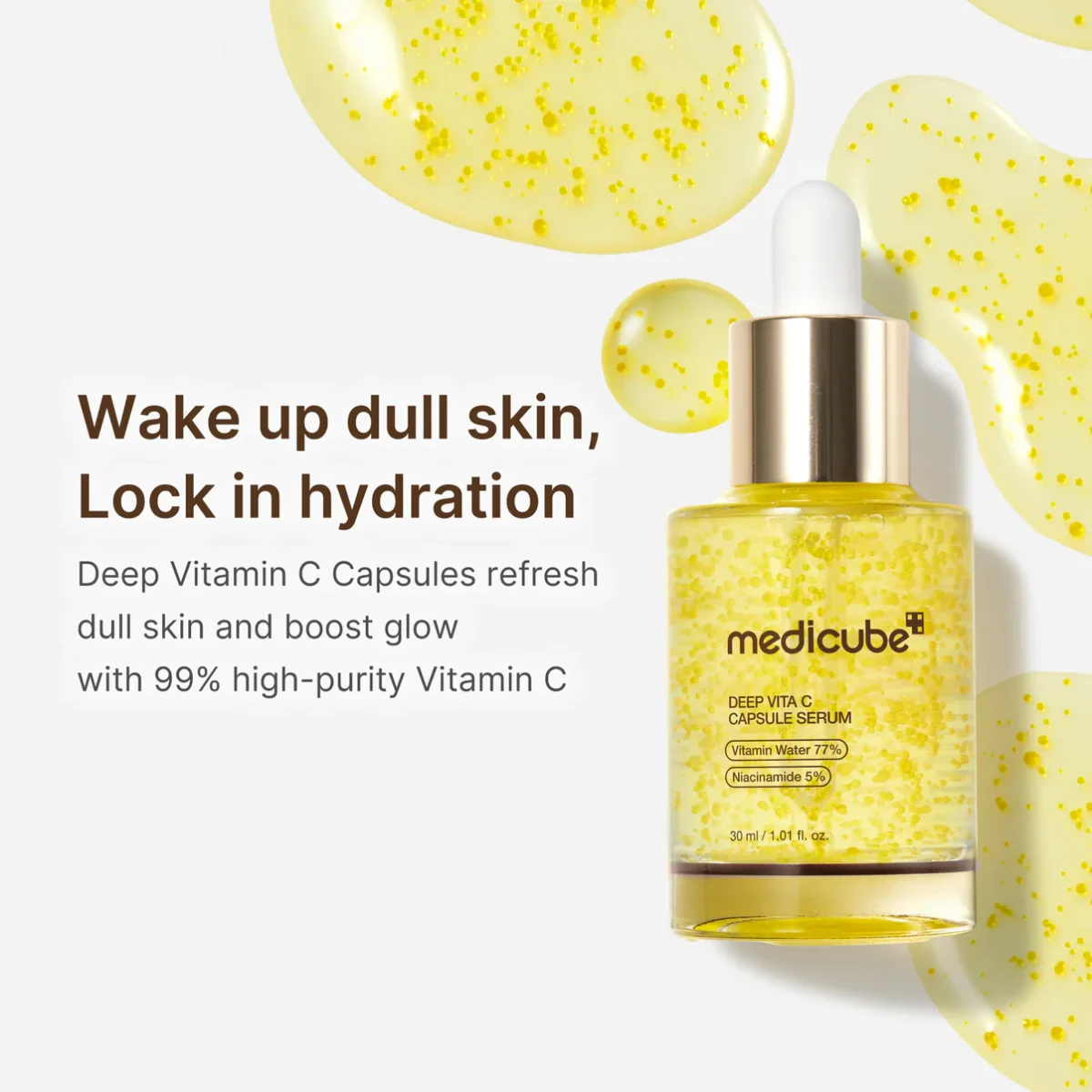 سرم ویتامین سی کپسولی مدی کیوب روشن و درخشان کننده mediube deep vita c capsule serum - Image 3