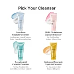 شوینده گلوتاتیون و PDRN سالمون مدی کیوب روشن و ترمیم کننده medicube Facial Cleanser PDRN Pink Glutathione Capsule Foam Cleanser - تصویر 3