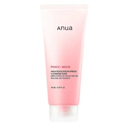 فوم شستشو هلو و نیاسین آنوا ضدجوش و درخشان کننده ANUA PEACH NIACIN SPREAD CLEANSING FOAM