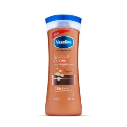 لوسیون بدن کره کاکائو و شی باتر وازلین مرطوب کننده 48 ساعته Vaseline Body Lotion Cocoa Butter