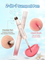 مداد دو سر کک و مک و رژگونه مایع شیگلم SHEGLAM SUNSPELL FRECKLE & FLUSH PEN - Image 5