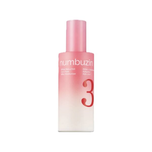 مرطوب کننده شیری بیفیدا 3 نامبوزین روشن کننده و رفع منافذ NUMBUZIN No.3 Bifida Bakuchiol Zero Pore Milky Moisturizer