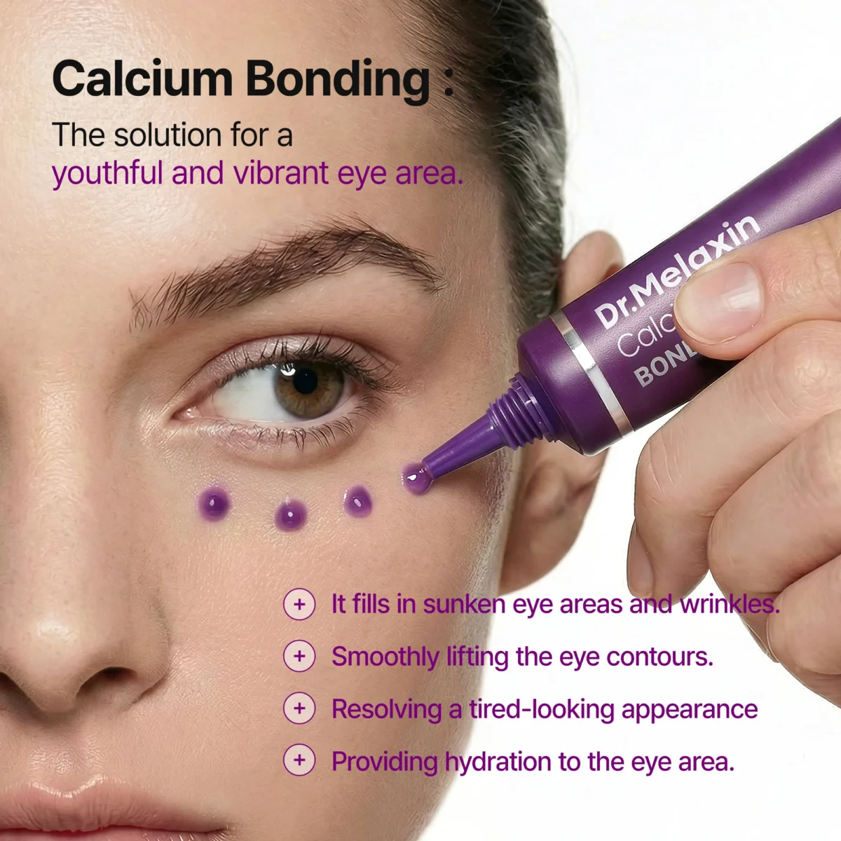 کرم دور چشم کلسیوم باندینگ دکتر ملاکسین رفع گودی و چروک عمیق Dr.Melaxin Calcium Bonding Eye Cream - Image 4