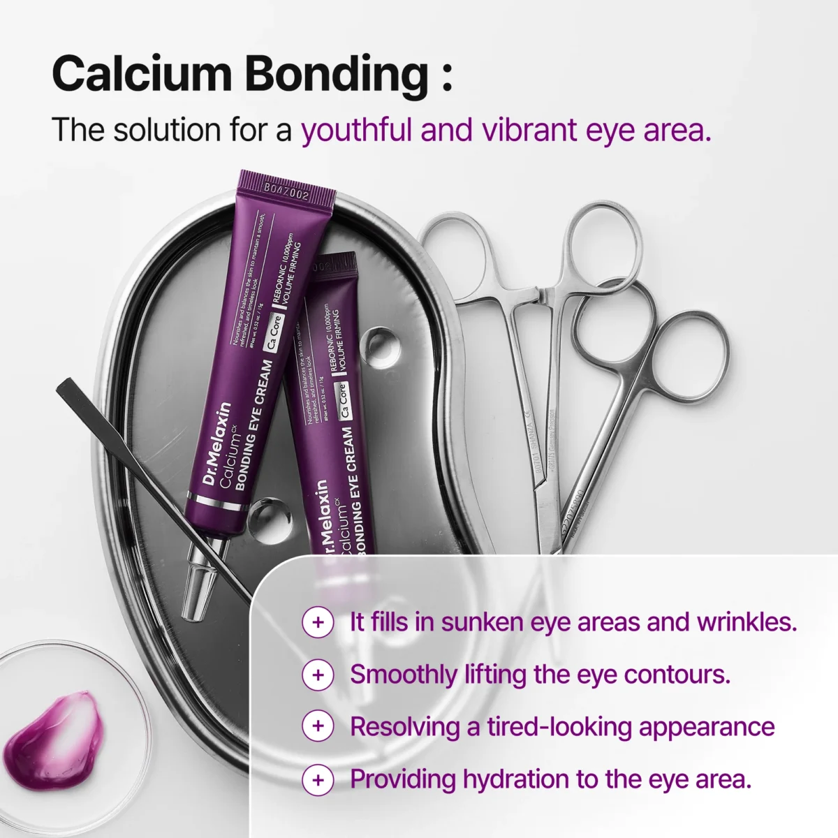 کرم دور چشم کلسیوم باندینگ دکتر ملاکسین رفع گودی و چروک عمیق Dr.Melaxin Calcium Bonding Eye Cream