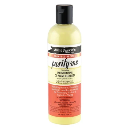 شوینده بذر کتان انت جکی آبرسان،ضدوز مو خشک و فر Aunt Jackie's Moisturizing Co-Wash Cleanser