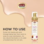 موس حالت‌دهنده و آبرسان کرلی آفریکن پراید رز و روغن آرگان African Pride Moisture Miracle Rose Water & Argan Oil Curl Mousse - Image 2