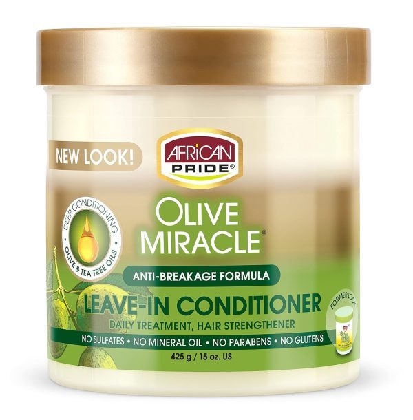 نرم‌ کننده روغن زیتون آفریکن پراید بدون آبکشی و ضد شکنندگی مو African Pride Olive Miracle Leave-In Conditioner
