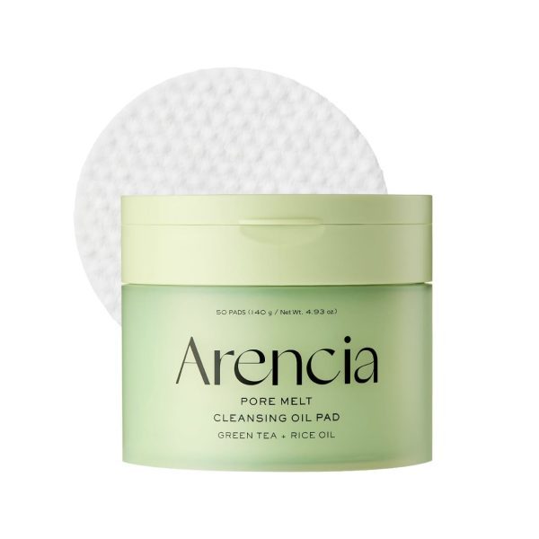 پد روغنی پاک‌کننده منافذ آرنسیا پاک‌کننده آرایش با برنج و چای سبز ARENCIA Pore Melt Cleansing Oil Pad