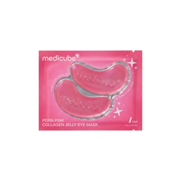 پچ دور چشم کلاژن و PDRN صورتی مدی‌کیوب جوانساز احیا و آبرسان Medicube PDRN Pink Collagen Jelly Eye Mask