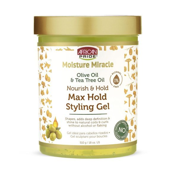 ژل حالت‌دهنده فوق قوی مو آفریکن پراید روغن زیتون و درخت چای African Pride Max Hold Styling Hair Gel