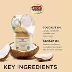 کرم بدون آبکشی مو آفریکن پراید آبرسان و ضدشکنندگی با روغن نارگیل و بائوباب African Pride Coconut Oil & Baobab Oil Leave-In Cream - Image 2