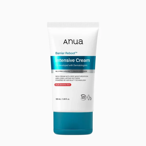 کرم بریر ریبوت آنوا ترمیم‌کننده قوی سد پوستی و آبرسان ۱۲۰ ساعته ANUA Barrier Reboot Intensive Cream