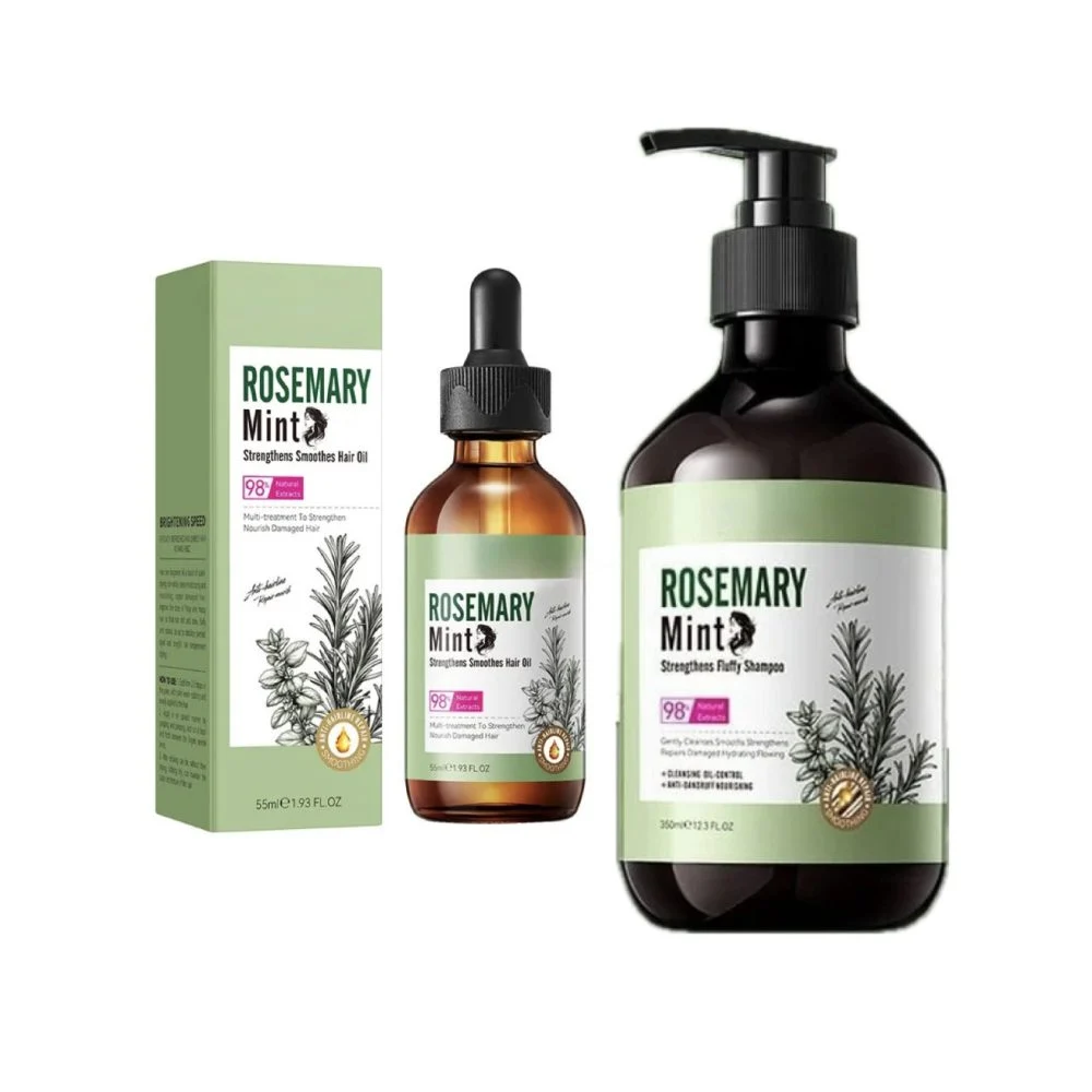 ست رزماری رویش مجدد و افزایش تراکم مو روغن و شامپو ROSEMARY MINT HAIR THERAPY (2) ست رزماری رویش مجدد و افزایش تراکم مو روغن و شامپو ROSEMARY MINT HAIR THERAPY