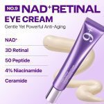 کرم دور چشم NAD و رتینال نامبوزین ضدچروک و جوانساز Numbuzin No.9 NAD+ Retinal Volumetox Eye Cream