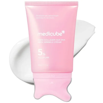 گواشا ضدچروک و سفت‌کننده گردن PDRN مدی کیوب Medicube PDRN Collagen Gua Sha Neck Wrinkle Cream