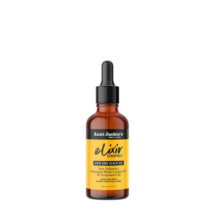 روغن مو و کف سر ساوپالمتو، کرچک سیاه جامائیکایی و هسته انگور انت جکی Aunt Jackie’s Elixir Essentials Hair & Scalp Oil