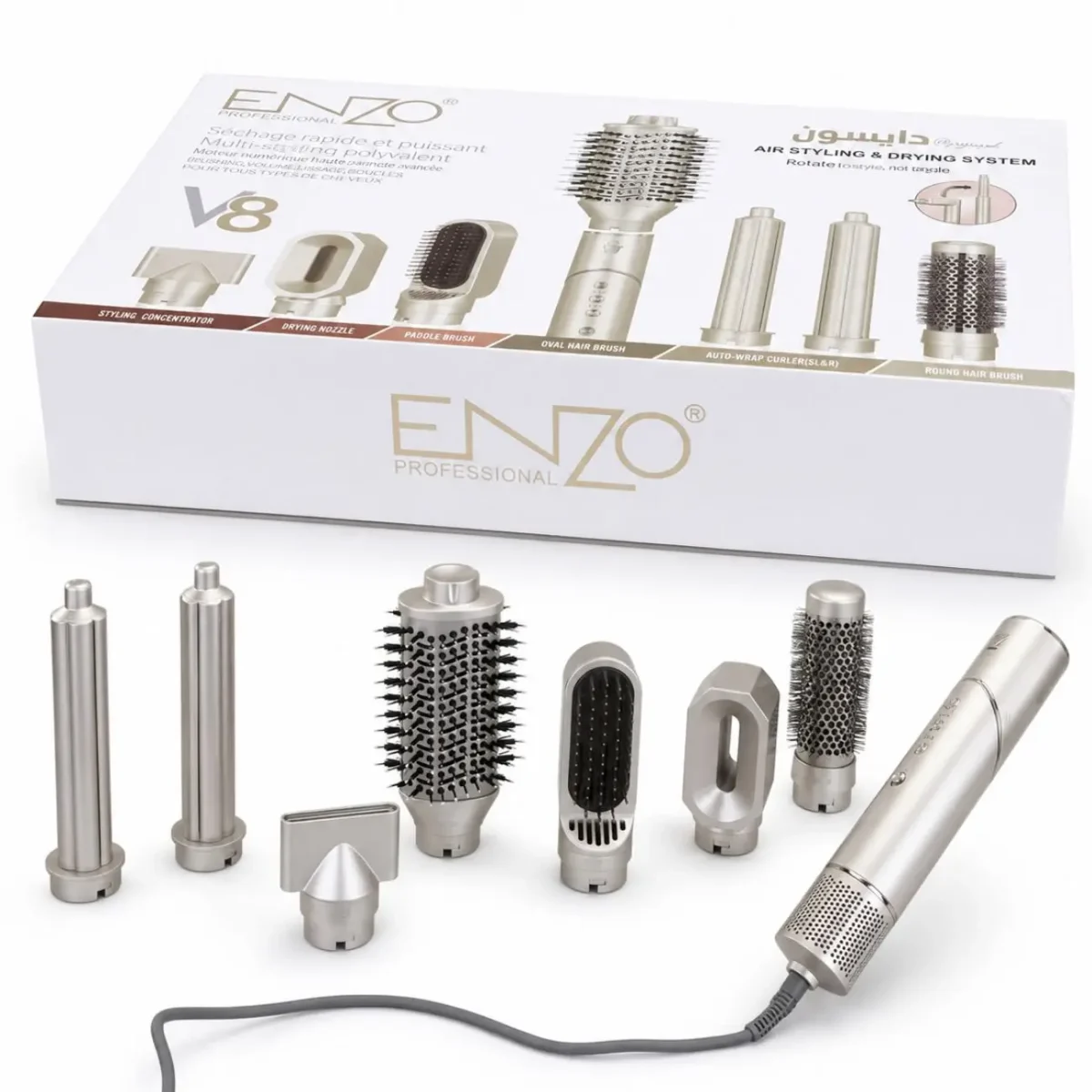 سشوار و مولتی استایلر حرفه ای V-8 انزو ENZO Professional V - Image 5