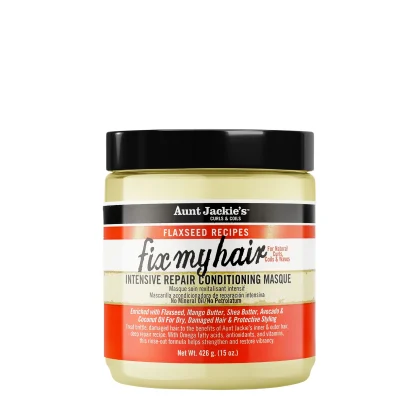 ماسک موی فیکساتور بذر کتان و شی‌باتر ترمیم‌کننده انت جکیز Aunt Jackie’s Fix My Hair Repair Conditioning Masque