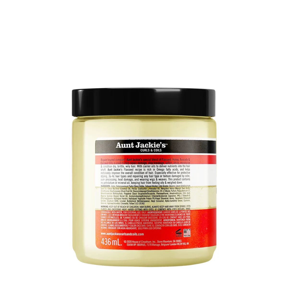 ماسک موی فیکساتور بذر کتان و شی‌باتر ترمیم‌کننده انت جکیز Aunt Jackie’s Fix My Hair Repair Conditioning Masque
