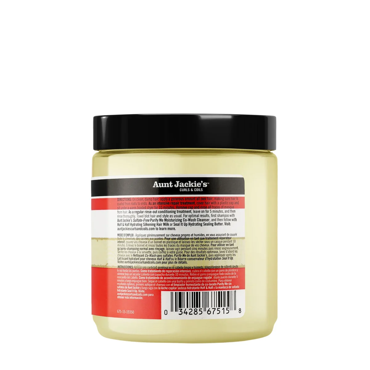 ماسک موی فیکساتور بذر کتان و شی‌باتر ترمیم‌کننده انت جکیز Aunt Jackie’s Fix My Hair Repair Conditioning Masque - Image 6