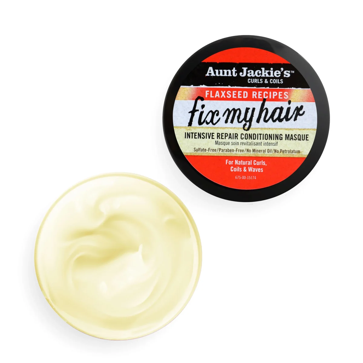 ماسک موی فیکساتور بذر کتان و شی‌باتر ترمیم‌کننده انت جکیز Aunt Jackie’s Fix My Hair Repair Conditioning Masque - Image 4
