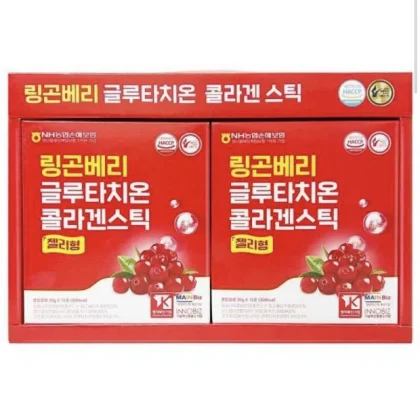 مکمل ژلی گلوتاتیون و کلاژن پپتید لینگون‌ بری دجئوون Lingonberry Glutathione Collagen Stick jelly