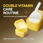 پچ هیدروژلی ویتامین سی و کلاژن مدی‌ هیل چشم و صورت روشن و درخشان کننده MEDIHEAL VIT-C & COLLAGEN CAPSULE PATCH