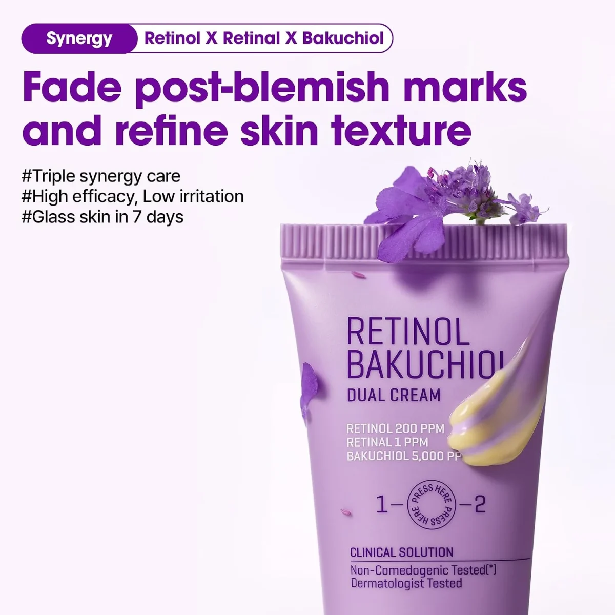کرم دوگانه رتینول و باکچویل سام بای می جمع کننده سریع منافذ SOME BY MI Retinol Bakuchiol Dual Cream - تصویر 7