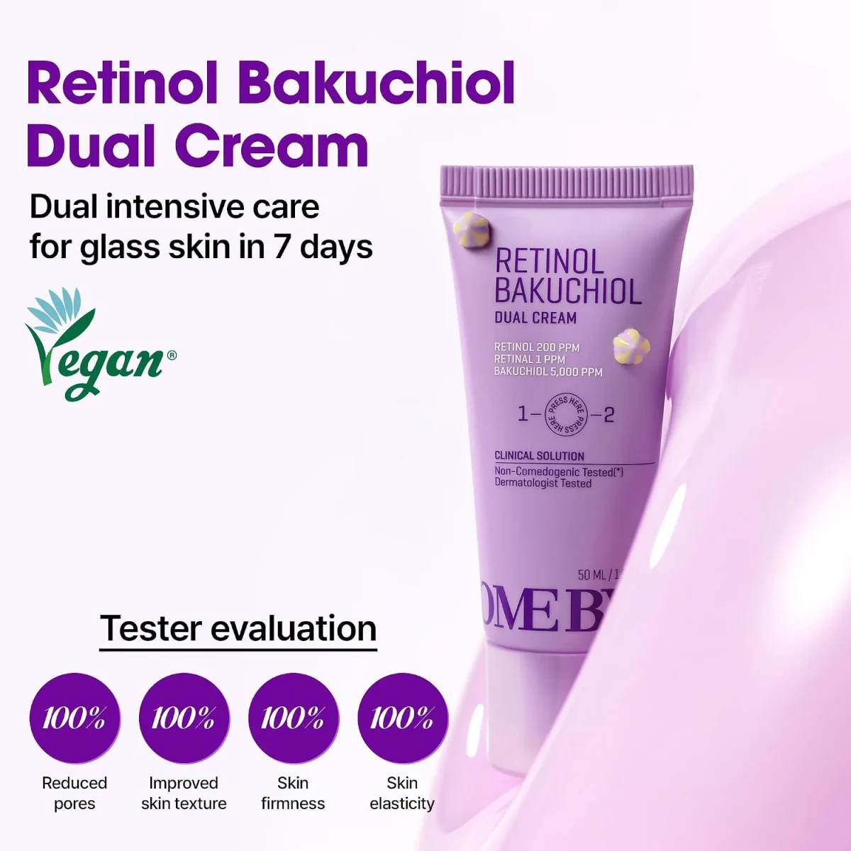 کرم دوگانه رتینول و باکچویل سام بای می جمع کننده سریع منافذ SOME BY MI Retinol Bakuchiol Dual Cream (9)