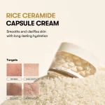 کرم کپسولی برنج و سرامید وی تی مرطوب کننده و تقویت سد دفاعی VT Rice Ceramide Capsule Cream - تصویر 2